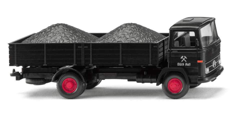 WIKING 043704 Mercedes-Benz Pritschen-Lkw Glück Auf mit Kohlenladung 1:87
