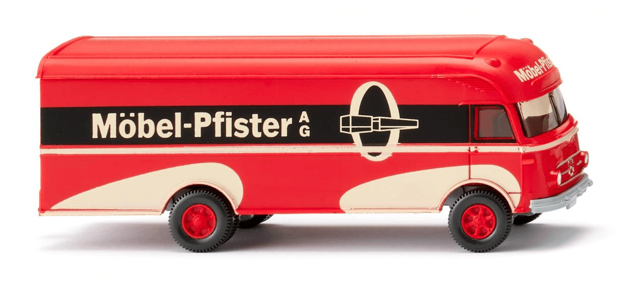 WIKING 050002 Mercedes-Benz Ackermann Möbelwagen Möbel Pfister 1:87 rot