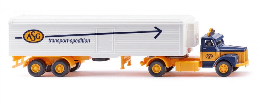 WIKING  055603 1:87 Kühlkoffersattelzug (Scania) "ASG"