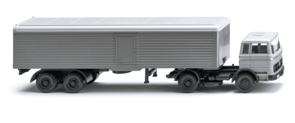 WIKING  055604 1:87 Koffersattelzug (MB 1620) - silbergrau