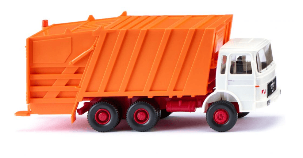 WIKING 063805 1:87 Pressmüllwagen (MAN) - weiß/kommunalorange