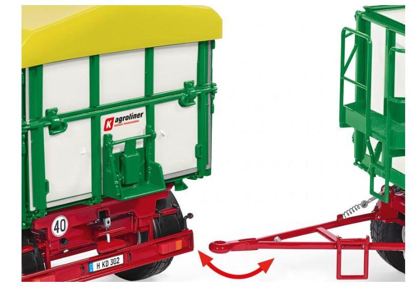 Produktbild WIKING 077866 1:32 Kröger Zweiachs-Dreiseiten- Kippanhänger HKD 302 - weiss 5 von 5