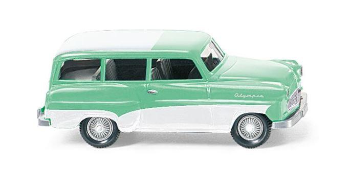 WIKING 085006 1:87 Opel Caravan 1956 - mintgrün mit weißem Dach