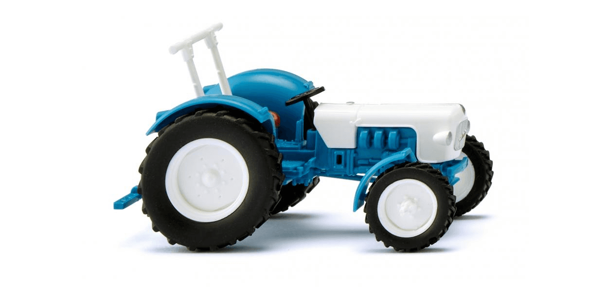 WIKING 087105 Eicher Königstiger Traktor Modell 1:87 hellblau-weiß