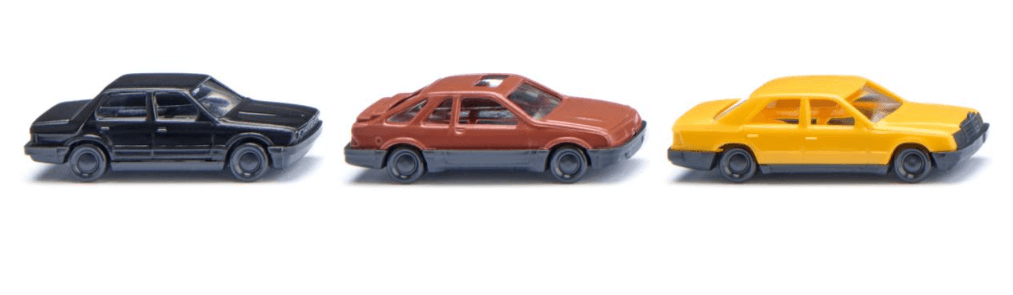 WIKING  091104 1:160 Drei klassische Personenwagen