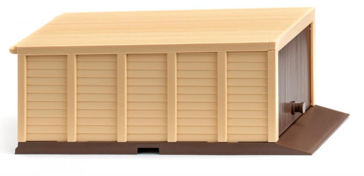 WIKING 114003 - 1:87 Selbstbau-Garage (3S) - blassbraun/elfenbein