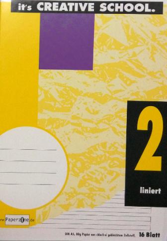 PAPERZONE Heft A5 Lineatur 2 16 Blatt