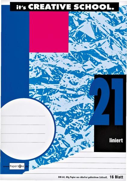 PAPERZONE Heft A4 Lineatur 21 16 Blatt