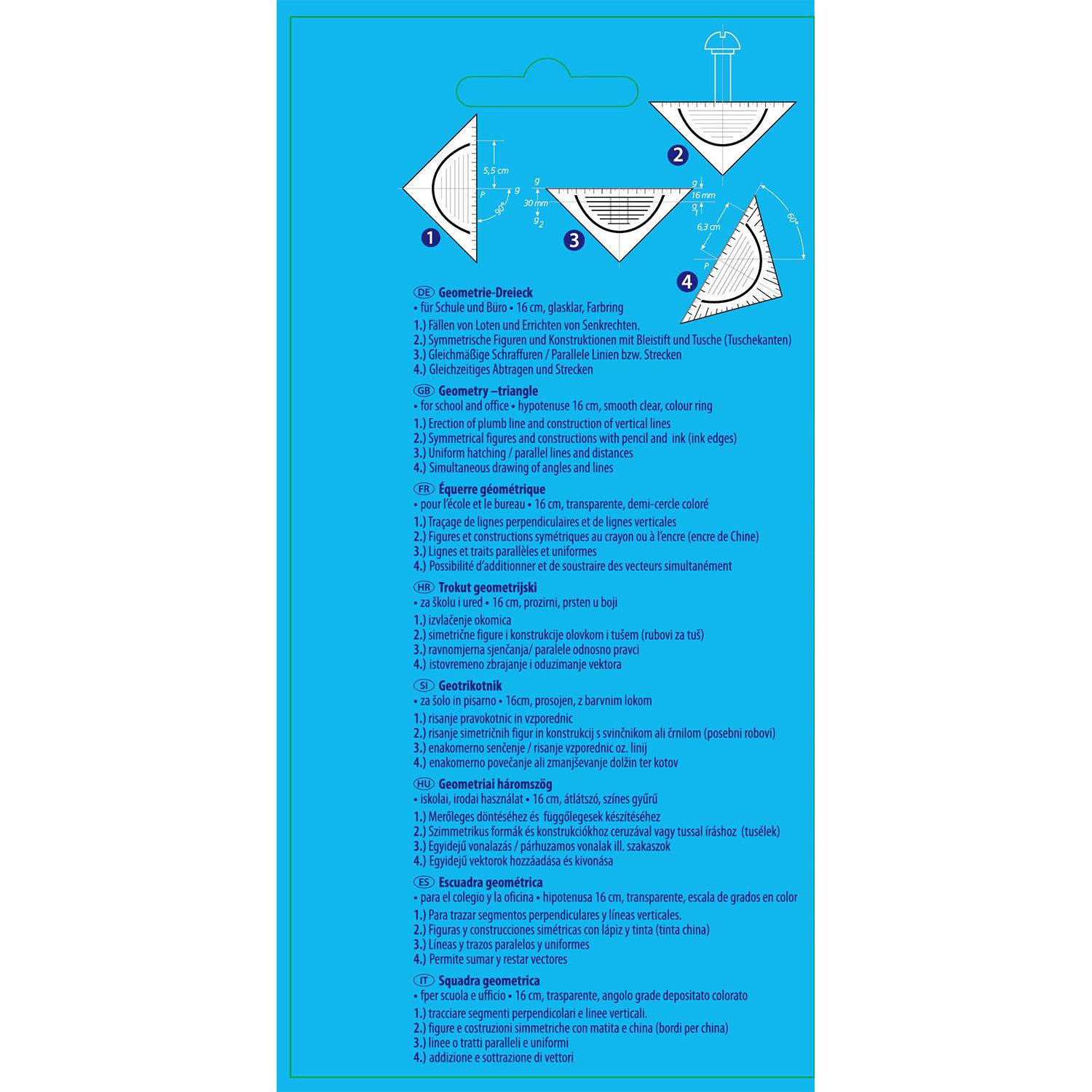 Produktbild PAPERZONE Geodreieck 16cm 3 von 3