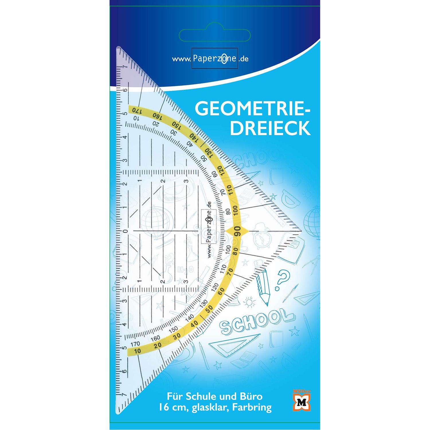 Produktbild PAPERZONE Geodreieck 16cm 2 von 3