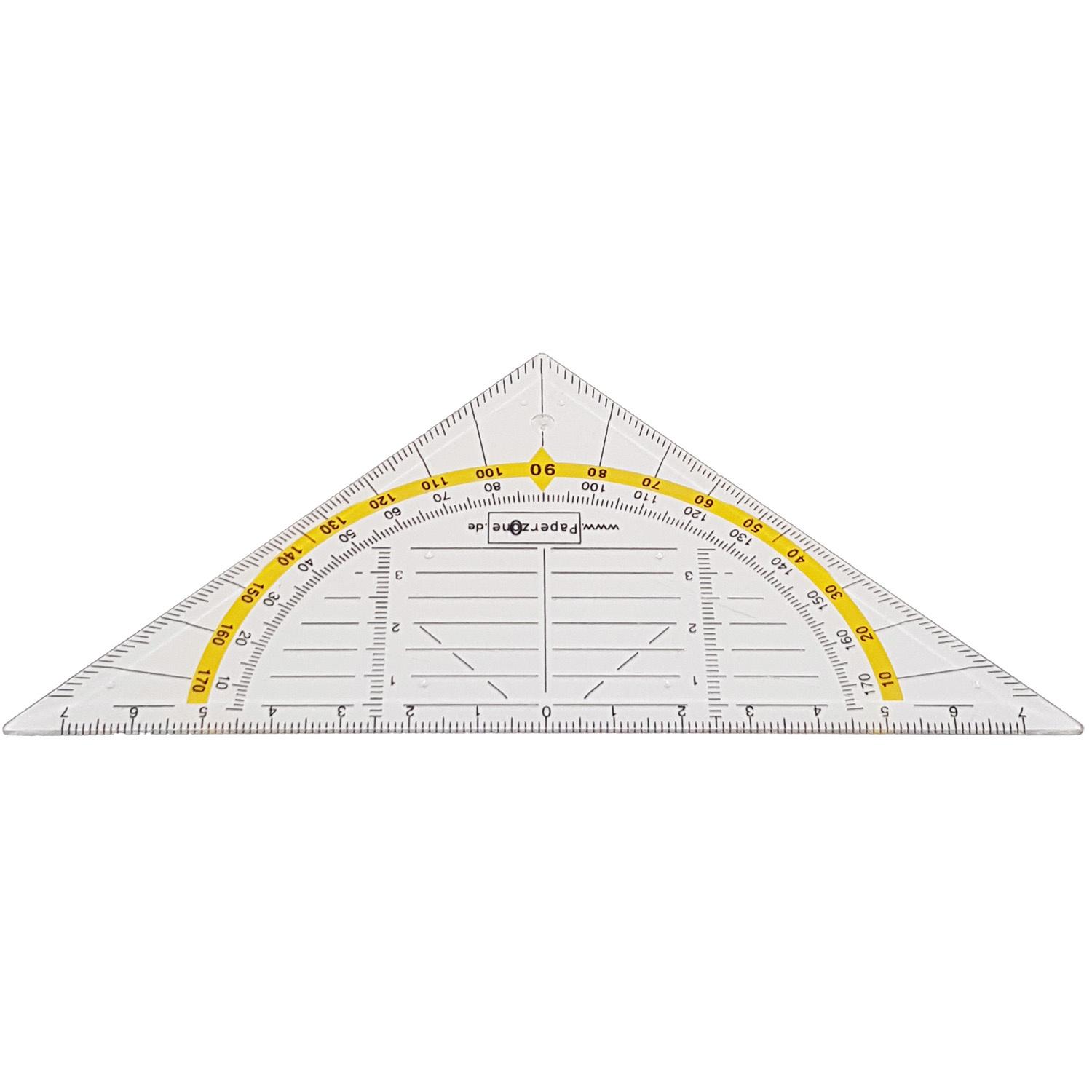 PAPERZONE Geodreieck 16cm