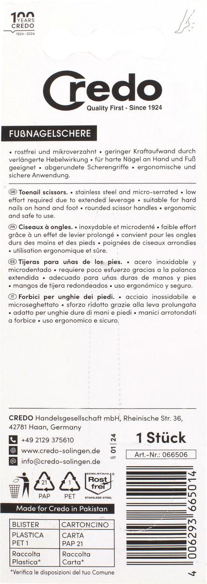 Produktbild Credo Fussnagelschere Matt Verchromt 3 von 3