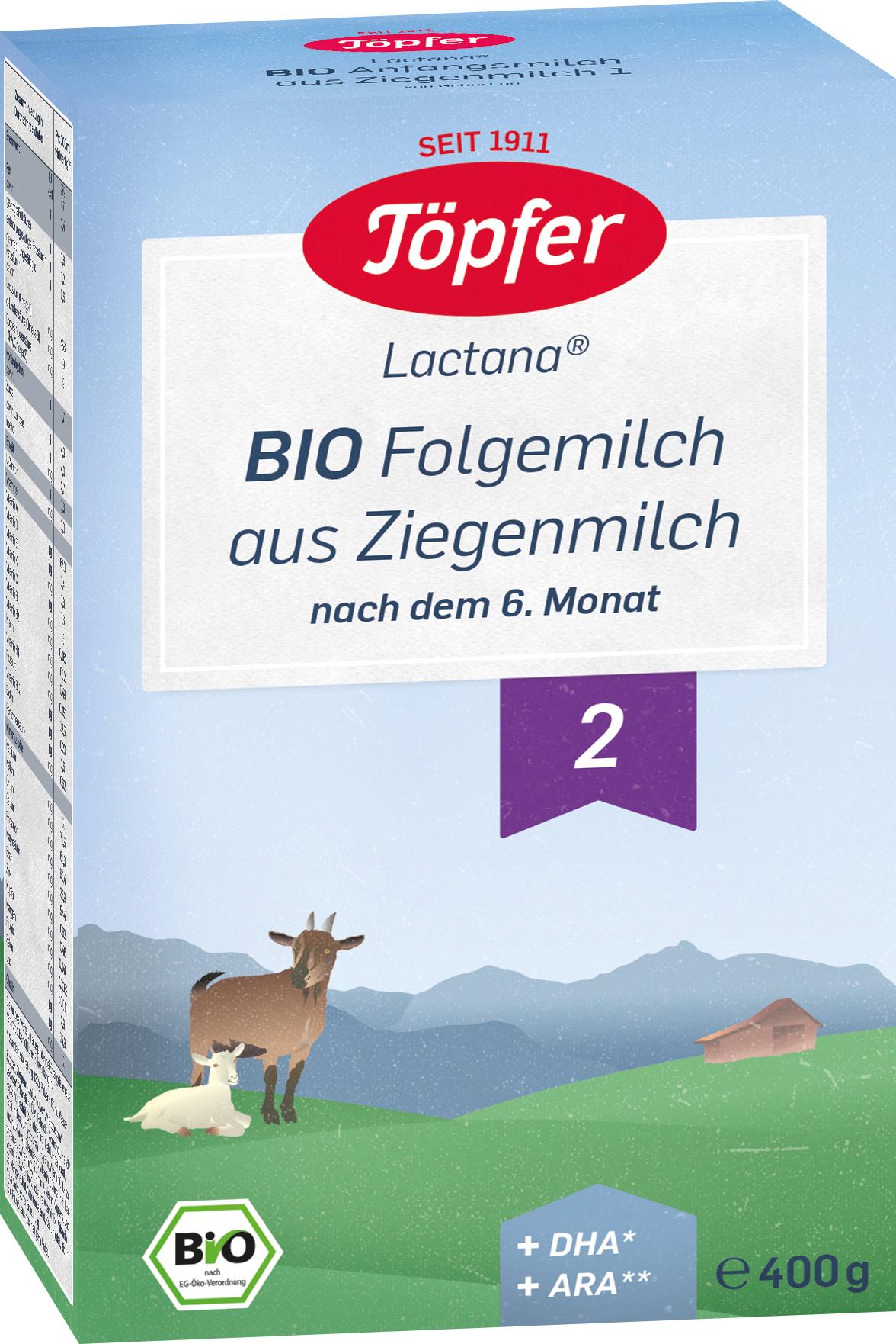 Töpfer Bio Folgemilch aus Ziegenmilch 2