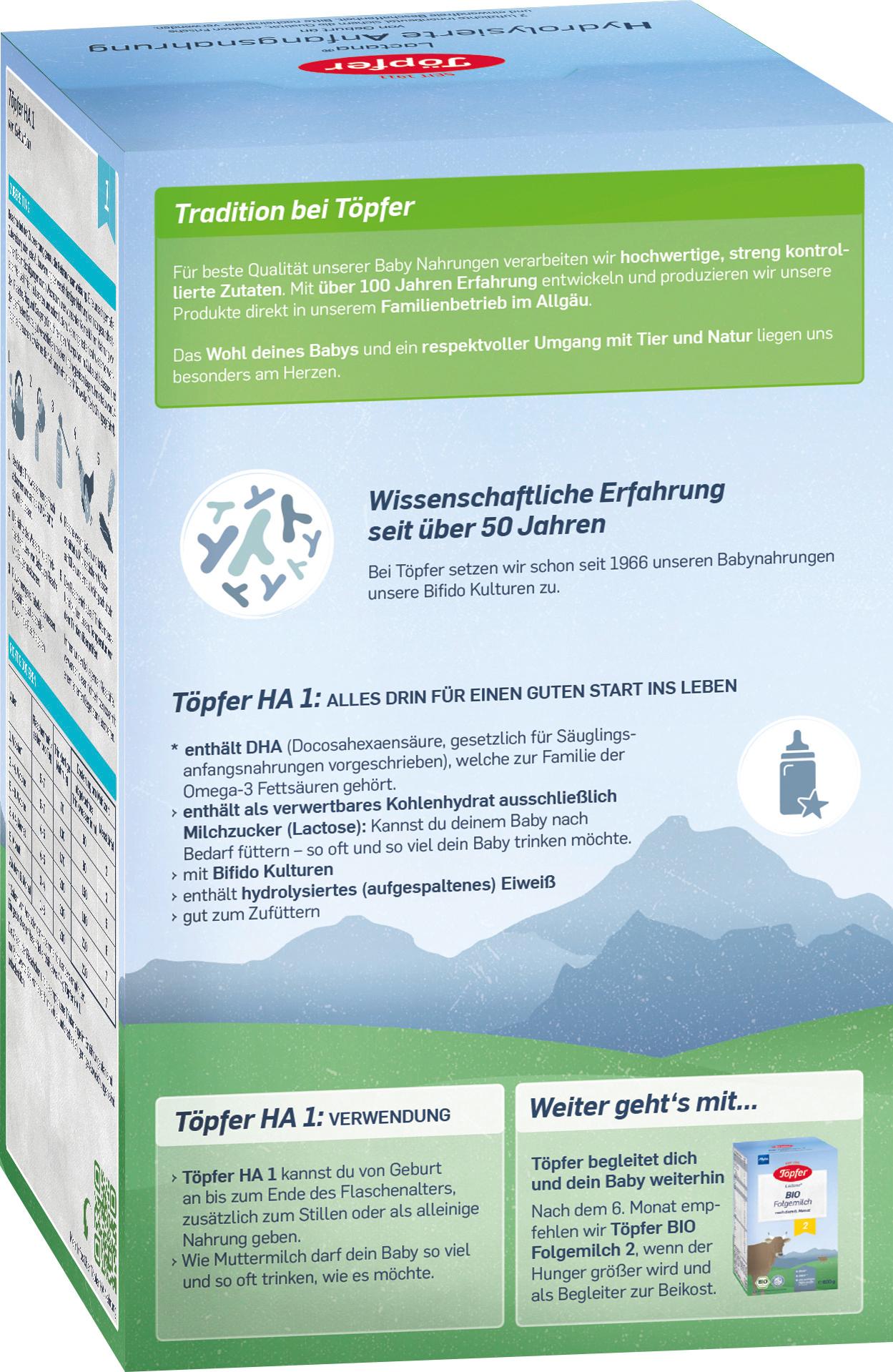 Produktbild Töpfer HA PRE Hydrolysierte Anfangsnahrung von Geburt an 2 von 8