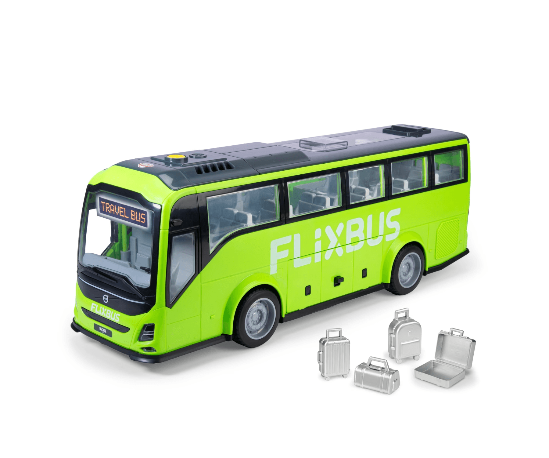 Dickie Toys Giant FlixBus Volvo Reisebus 54 cm im Maßstab 1:16 mit Licht und Sound