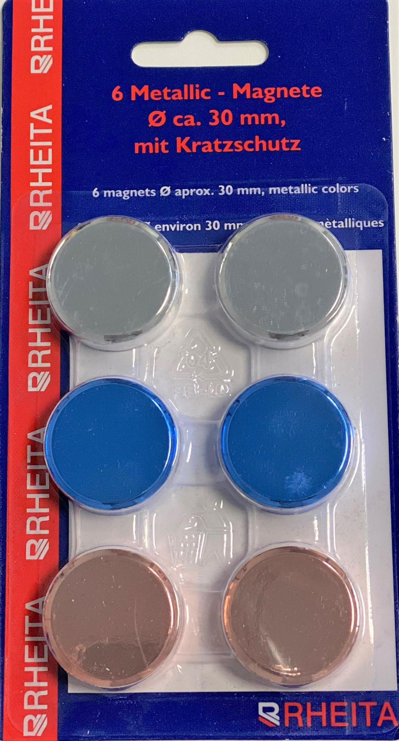 RHEITA Metallic-Magnete mit Kratzschutz