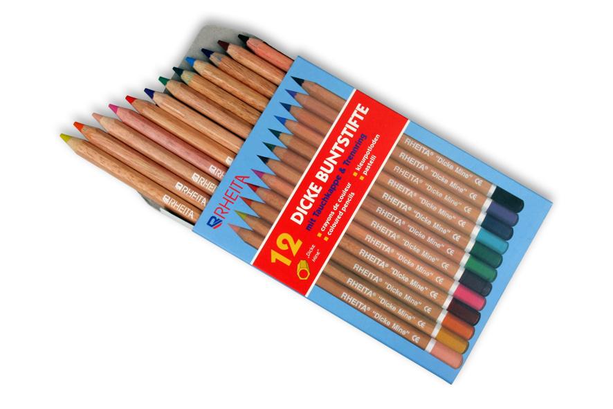 RHEITA Buntstifte dick 12er-Etui