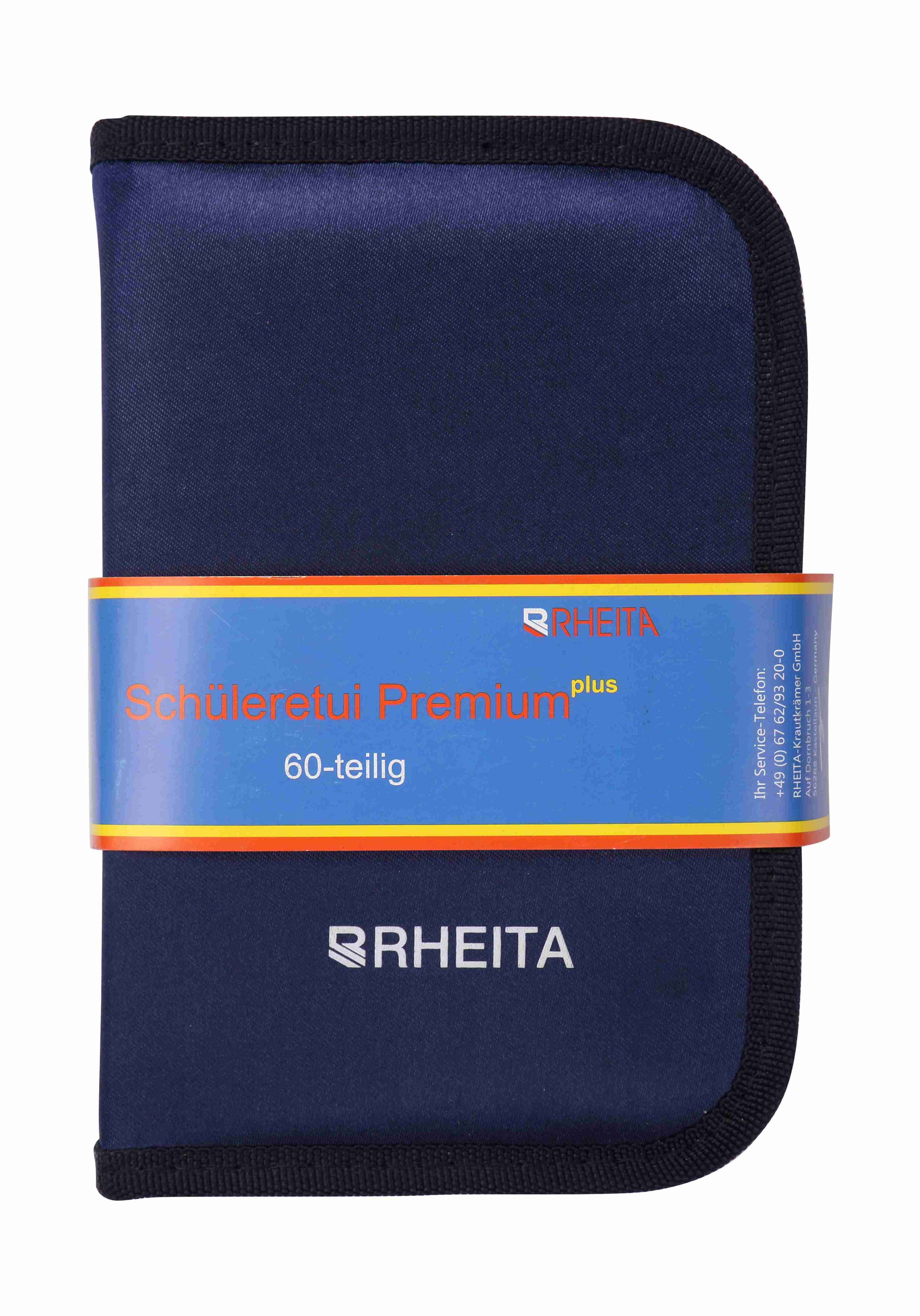 RHEITA  Schüleretui 60teilig  blau