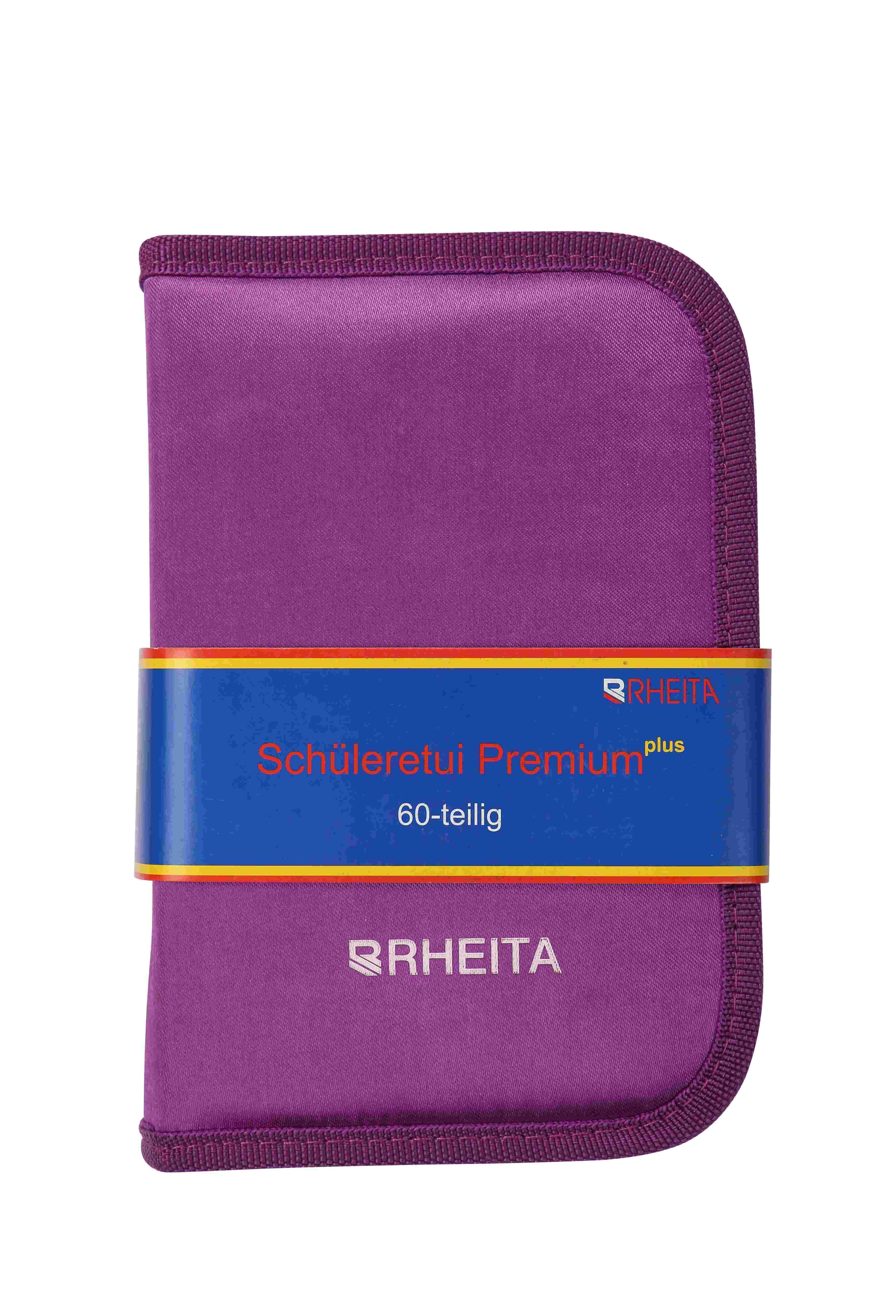 RHEITA  Schüleretui 60teilig  violett