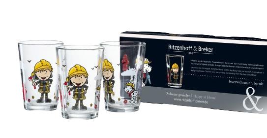 Ritzenhoff&Breker Kinderbecher Feuerwehrmann Bernie 205ml 3-tlg.