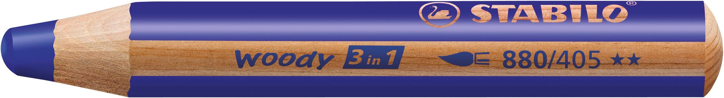 STABILO® Buntstift, Wasserfarbe&Wachsmalkreide woody 3 in 1