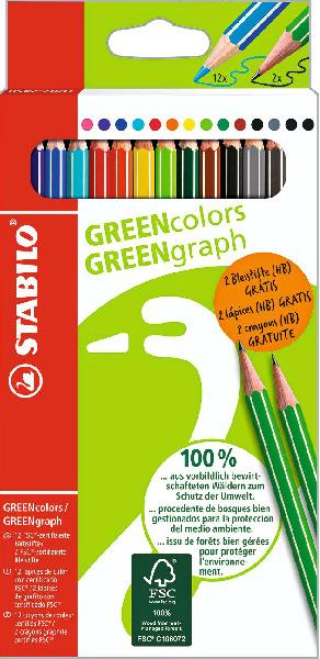 STABILO® Umweltfreundlicher Buntstift GREENcolors 12er Pack