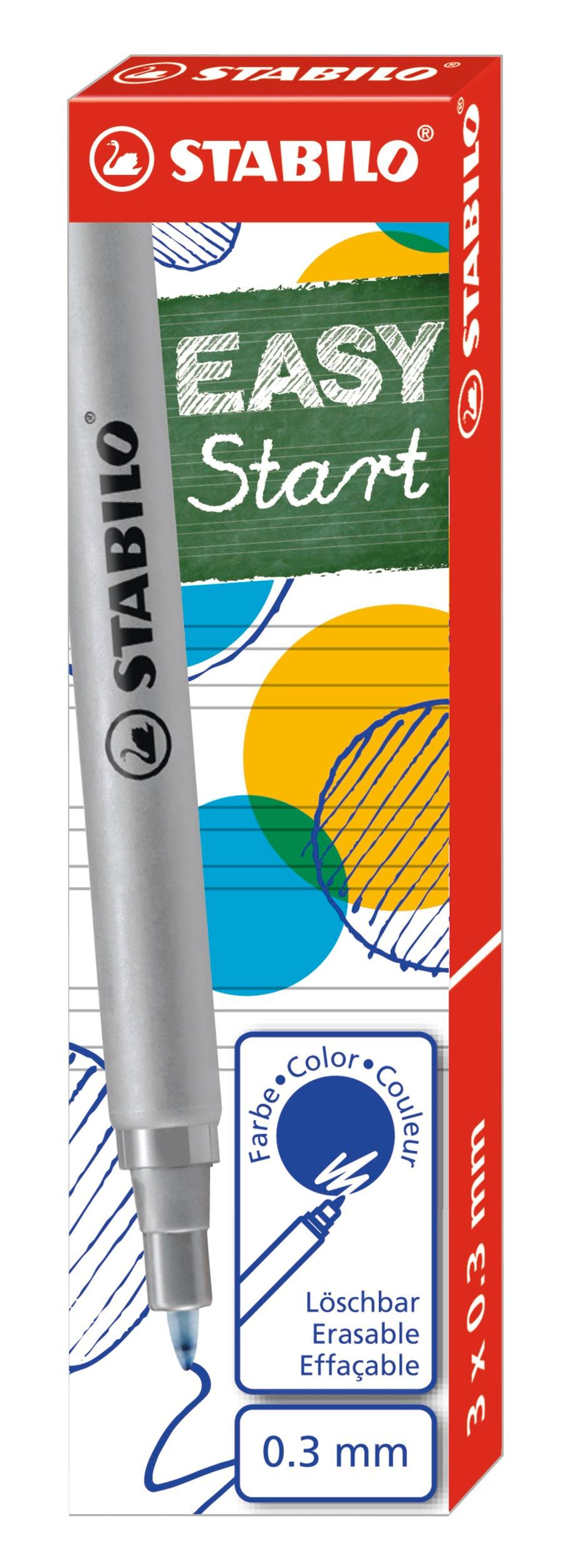 STABILO® Tintenpatronen zum Nachfüllen - STABILO EASYoriginal Refill - fine - 3er Pack - blau (löschbar)