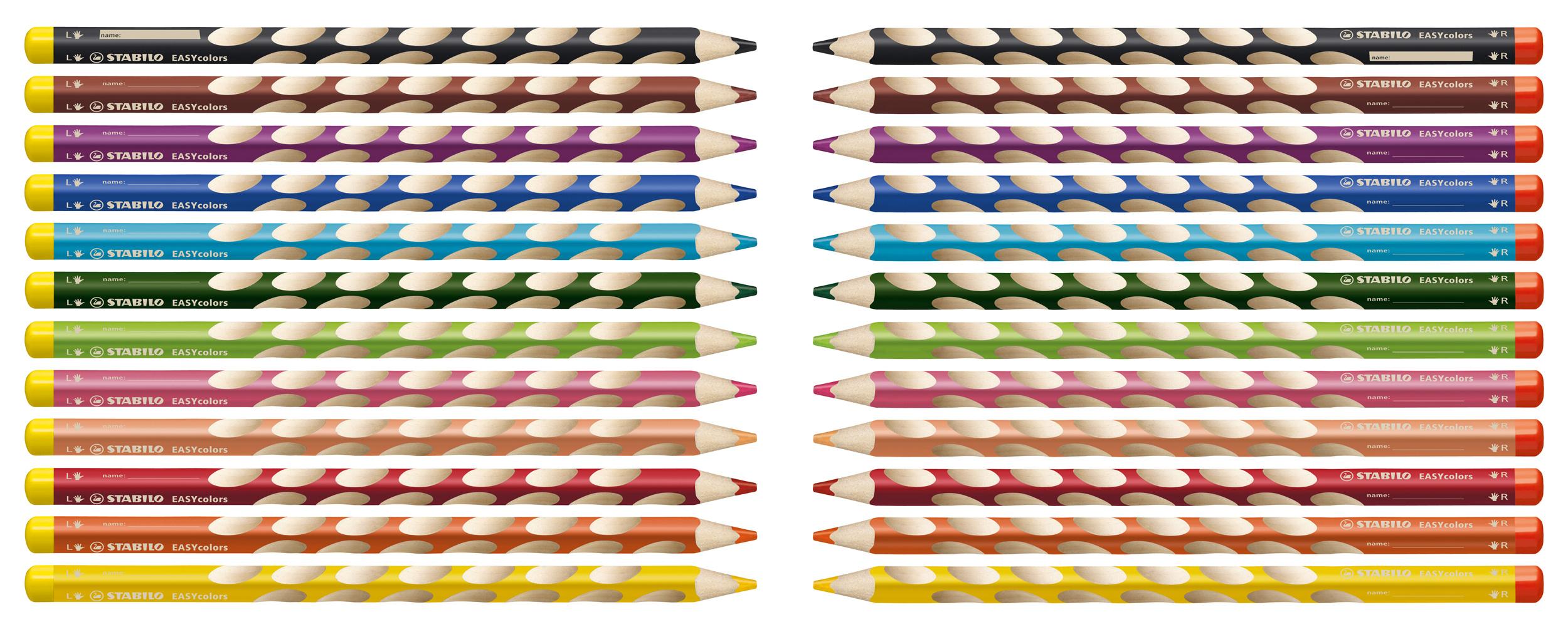 Produktbild STABILO® Ergonomischer Buntstift für Rechtshänder - STABILO EASYcolors - 12er Pack mit Spitzer - mit 12 verschiedenen Farben 2 von 8