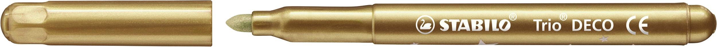 Produktbild STABILO® Metallic-Filzstift mit robuster XL-Spitze - STABILO Trio DECO - 8er Pack - mit 8 verschiedenen Farben 7 von 10