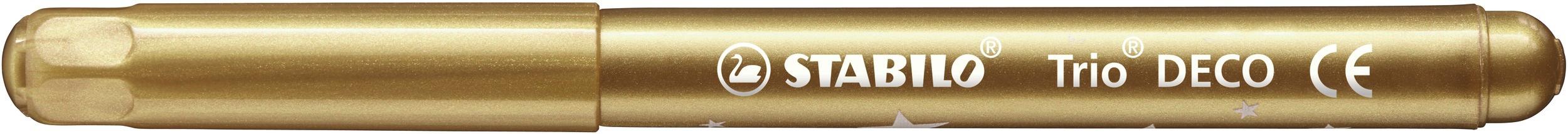 Produktbild STABILO® Metallic-Filzstift mit robuster XL-Spitze - STABILO Trio DECO - 8er Pack - mit 8 verschiedenen Farben 8 von 10