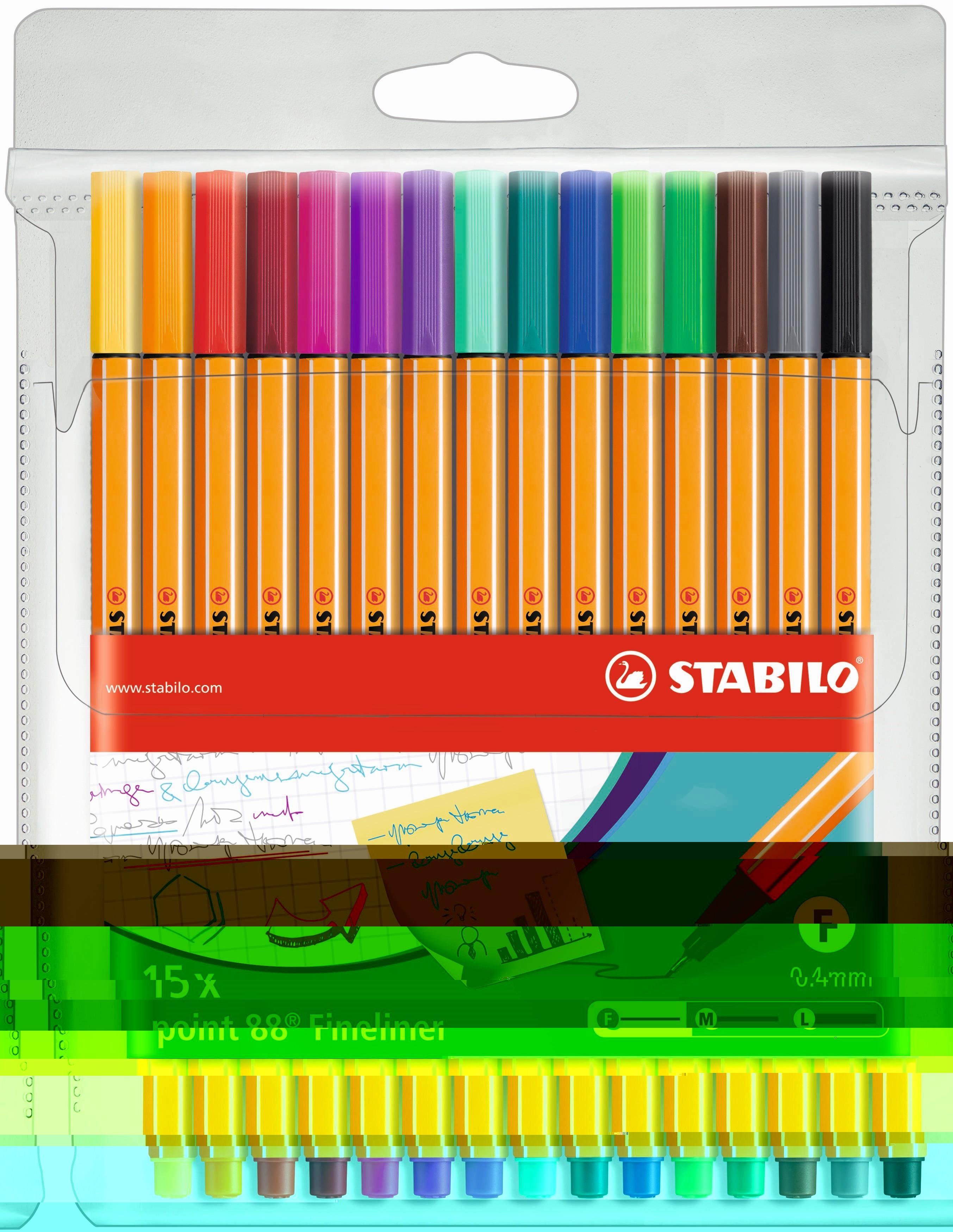 Produktbild STABILO® Fineliner - STABILO point 88 - 15er Pack - Standardfarben 11 von 11