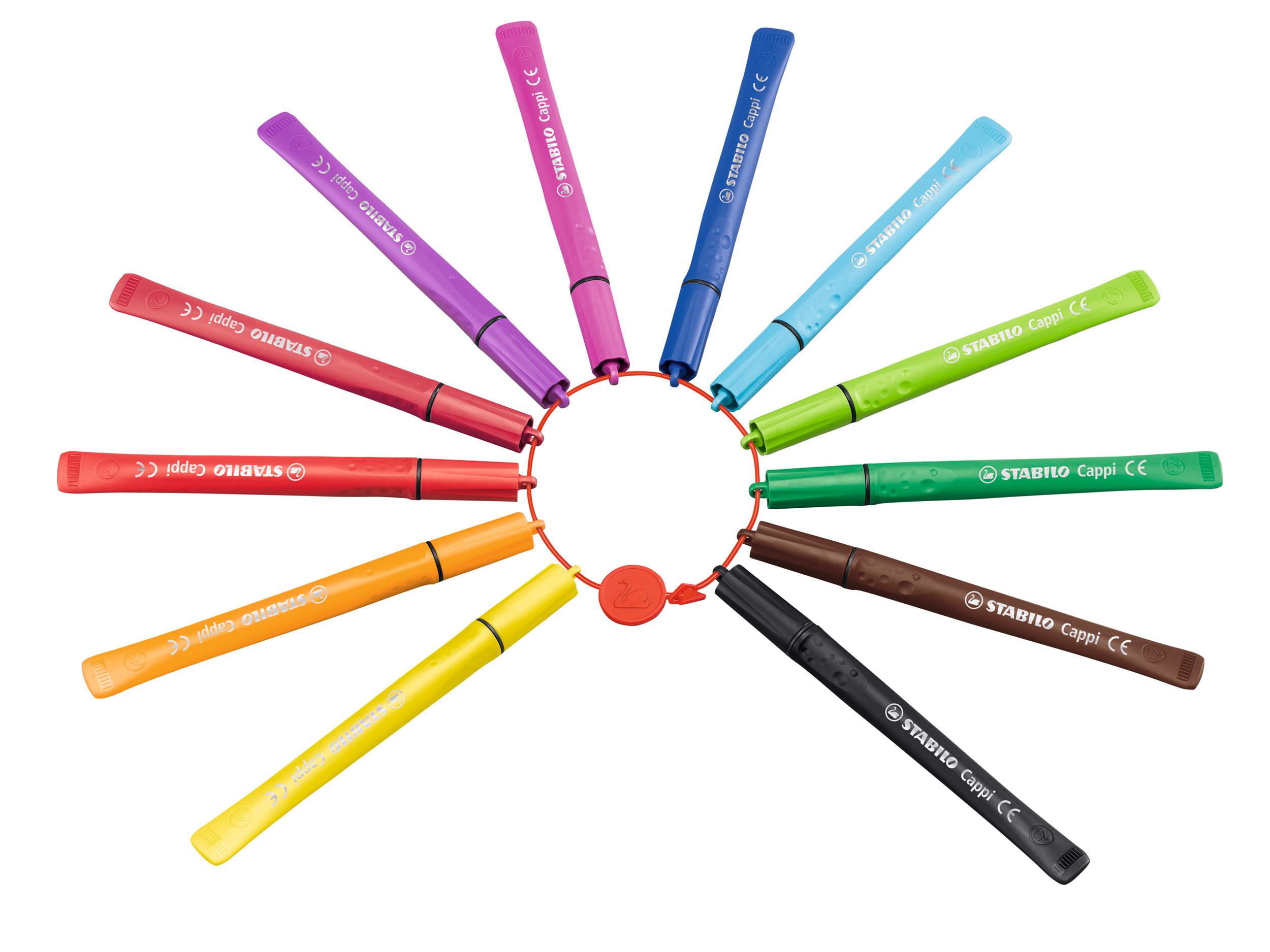 Produktbild STABILO® Filzstift mit Kappenring - STABILO Cappi - 12er Pack - mit 12 verschiedenen Farben 12 von 14