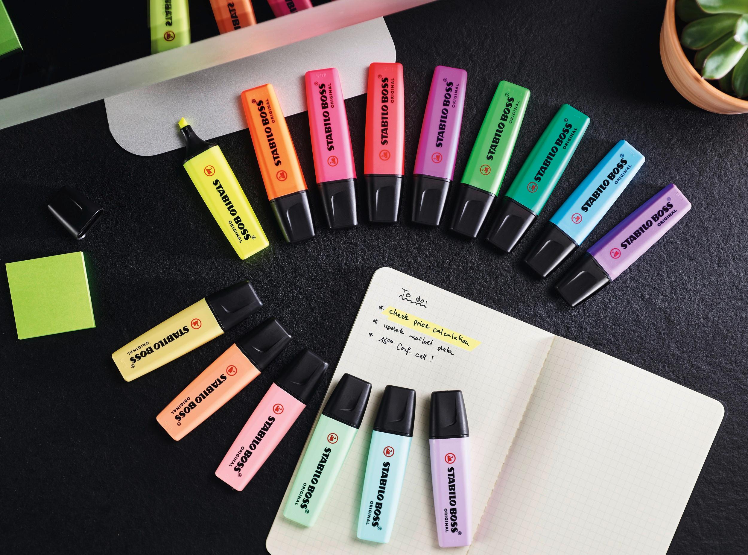 Produktbild STABILO® Textmarker - STABILO BOSS ORIGINAL - 15er Tischset - 9 Leuchtfarben, 6 Pastellfarben 10 von 11