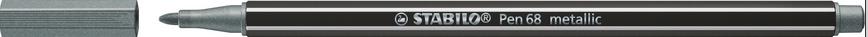 STABILO® Premium Metallic-Filzstift - STABILO Pen 68 metallic - Einzelstift - silber