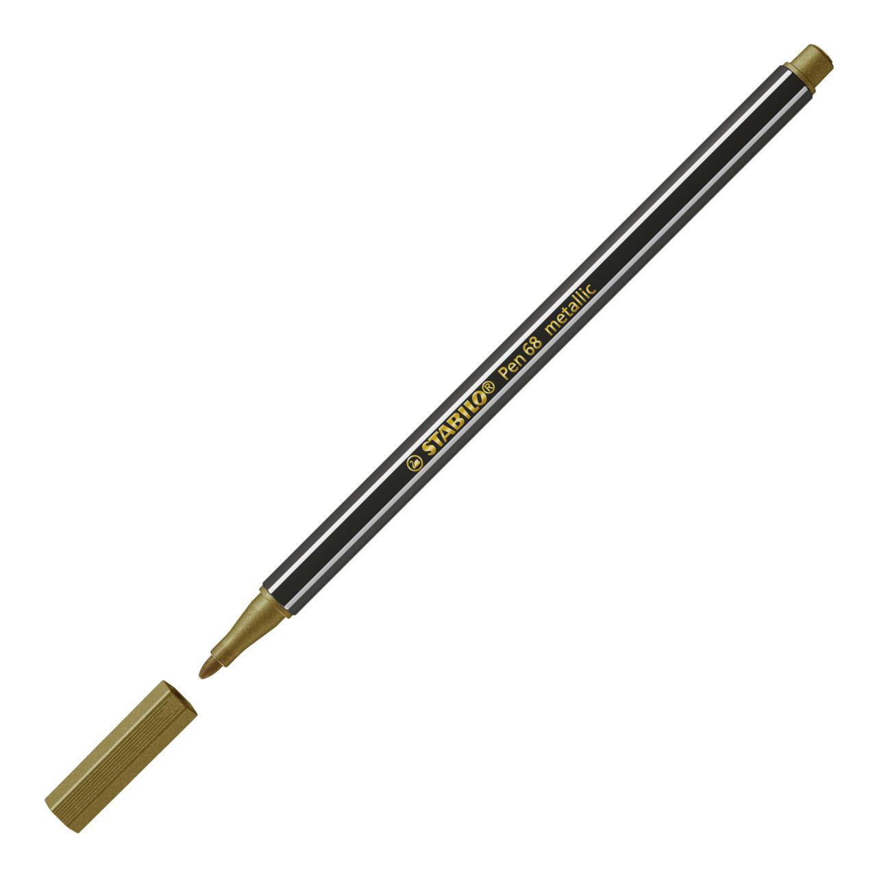 Produktbild STABILO® Premium Metallic-Filzstift - STABILO Pen 68 metallic - Einzelstift - gold 3 von 10