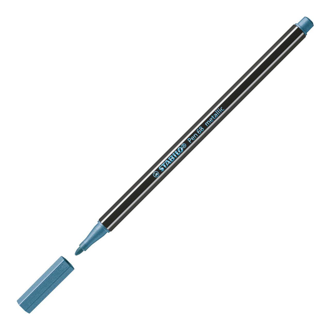 Produktbild STABILO® Premium Metallic-Filzstift - STABILO Pen 68 metallic - Einzelstift - metallic blau 3 von 10