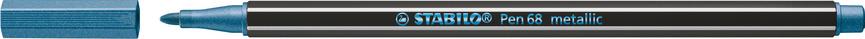 STABILO® Premium Metallic-Filzstift - STABILO Pen 68 metallic - Einzelstift - metallic blau