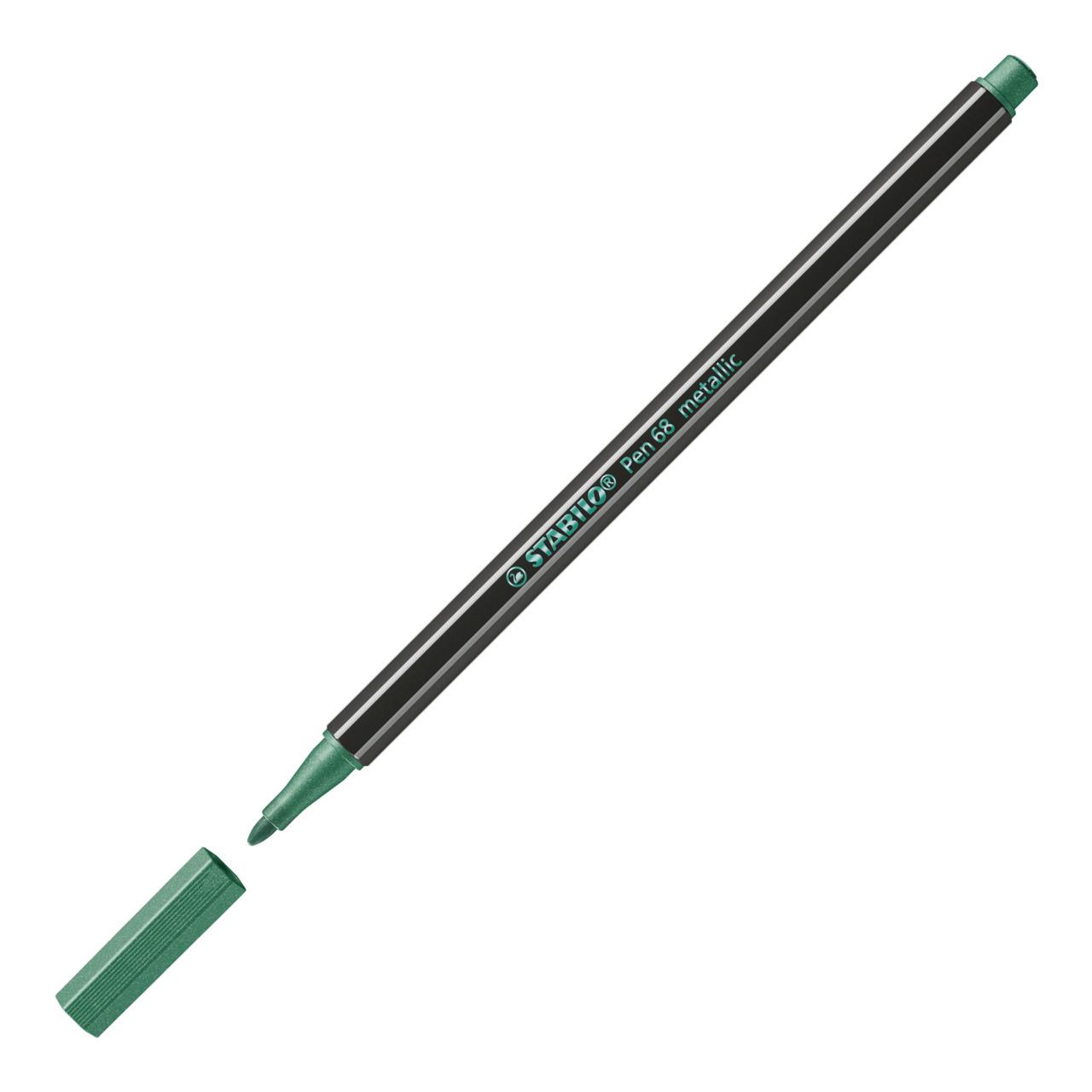 Produktbild STABILO® Premium Metallic-Filzstift - STABILO Pen 68 metallic - Einzelstift - metallic grün 3 von 10