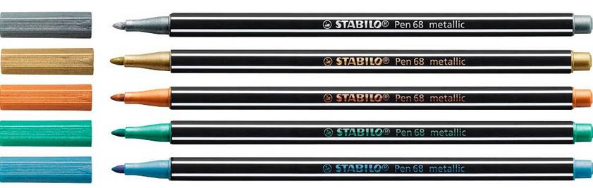 Produktbild STABILO® Premium Metallic-Filzstift - STABILO Pen 68 metallic - 6er Pack - mit 6 verschiedenen Metallic-Farben 2 von 8