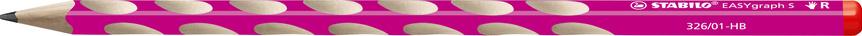 STABILO® Schmaler Dreikant-Bleistift für Rechtshänder - STABILO EASYgraph S in pink - Härtegrad HB - Einzelstift