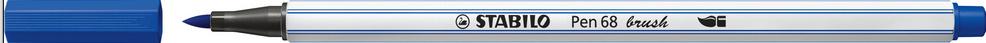 Produktbild STABILO® Premium-Filzstift mit Pinselspitze für variable Strichstärken - STABILO Pen 68 brush - Einzelstift - ultramarinblau 2 von 8