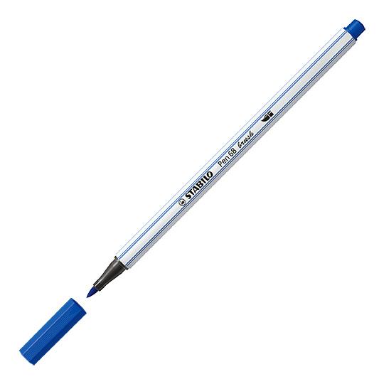 Produktbild STABILO® Premium-Filzstift mit Pinselspitze für variable Strichstärken - STABILO Pen 68 brush - Einzelstift - ultramarinblau 4 von 8