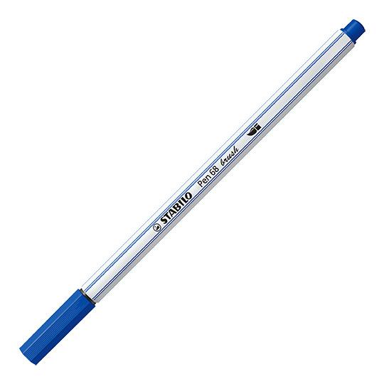 Produktbild STABILO® Premium-Filzstift mit Pinselspitze für variable Strichstärken - STABILO Pen 68 brush - Einzelstift - ultramarinblau 5 von 8