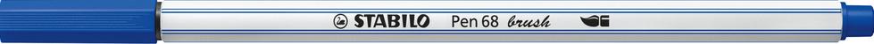 STABILO® Premium-Filzstift mit Pinselspitze für variable Strichstärken - STABILO Pen 68 brush - Einzelstift - ultramarinblau