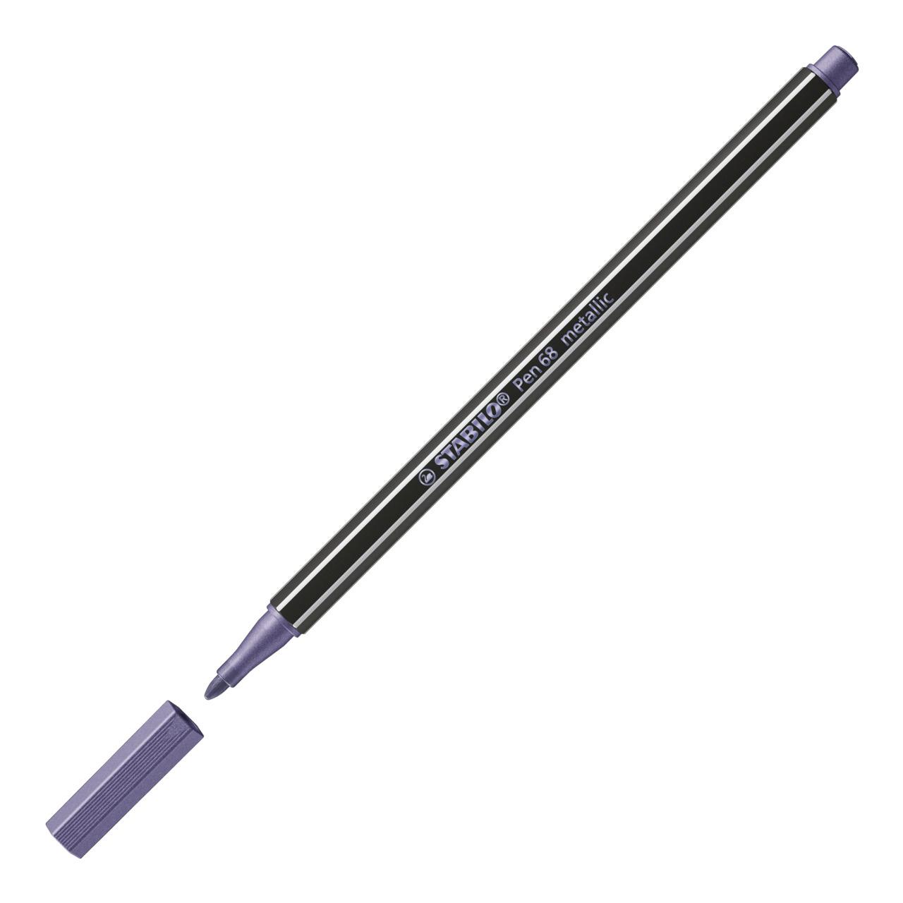 Produktbild STABILO® Premium Metallic-Filzstift - STABILO Pen 68 metallic - Einzelstift - metallic violett 4 von 7