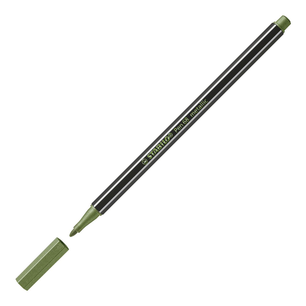 Produktbild STABILO® Premium Metallic-Filzstift - STABILO Pen 68 metallic - Einzelstift - metallic hellgrün 4 von 7