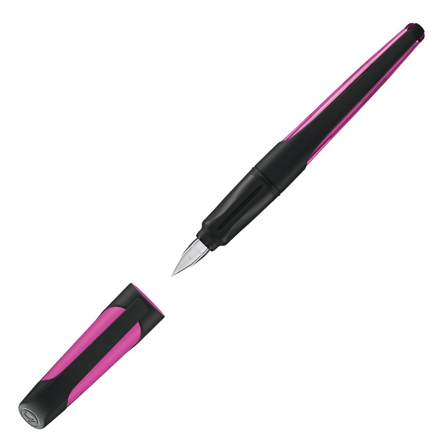 Produktbild STABILO® EASYbuddy Füller mit Standart-Feder M in schwarz/magenta inklusive Patrone - Schreibfarbe blau (löschbar) 5 von 8