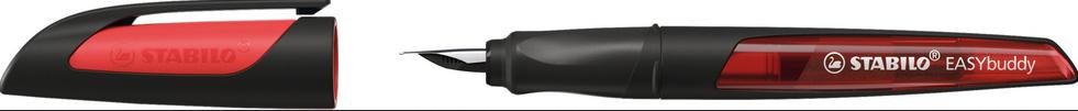 Produktbild STABILO® EASYbuddy Füller mit Standard-Feder M in schwarz/rot inklusive Patrone - Schreibfarbe blau (löschbar) 2 von 8