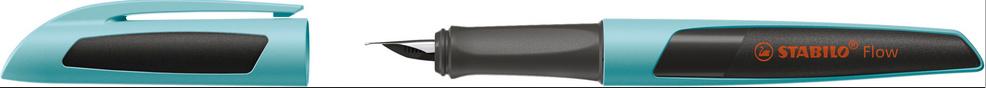 Produktbild STABILO® Füller - STABILO Flow SPORTY in hellblau/schwarz - Einzelstift - inklusive Patrone 2 von 8