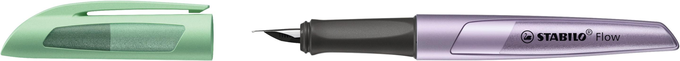 Produktbild STABILO® Füller - STABILO Flow COSMETIC in metallic lila/grün - Einzelstift - inklusive Patrone 2 von 8